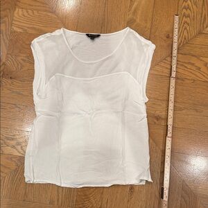 Massimo Dutti Elegant White Sleeveless Top